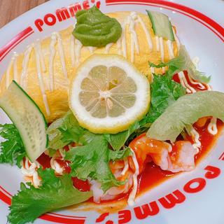 エビとアボカドのイタリアンソースオムライス(ポムの樹 相鉄ジョイナス店)