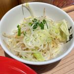 豚鶏つけ麺、野菜(玉・赤備（あかぞなえ）)