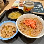 牛めし小盛　牛皿ミニ　生ジョッキ