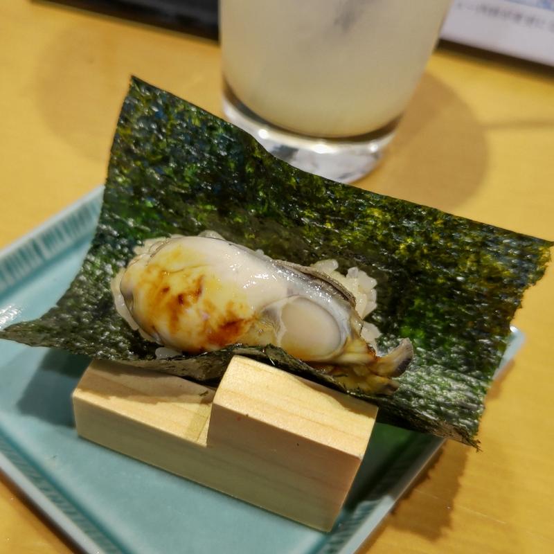 カキの山椒正油巻き(めのじ)