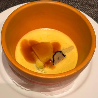 ＜温菜＞ フォアグラのフラン 芽キャベツ リンゴトリュフ(ラビスタ富士河口湖 （LA VISTA 富士河口湖）)