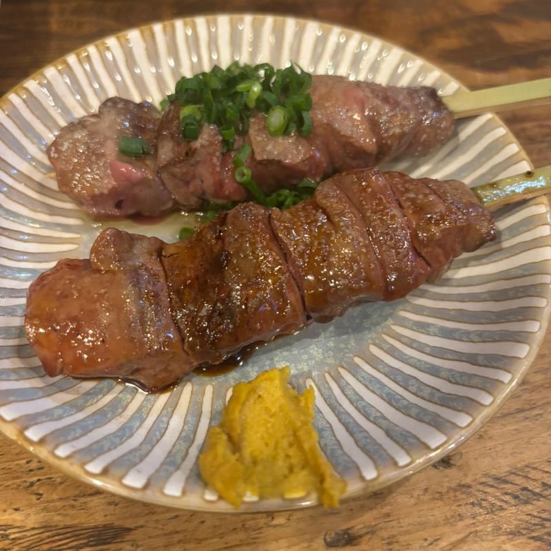 キモ(レア、焼)(たまり処 ココ)