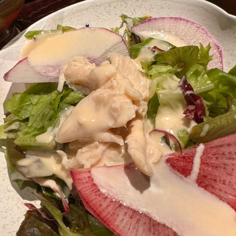 鶏サラダ 箱根西麓野菜(強羅温泉 雪月花別邸 翠雲)