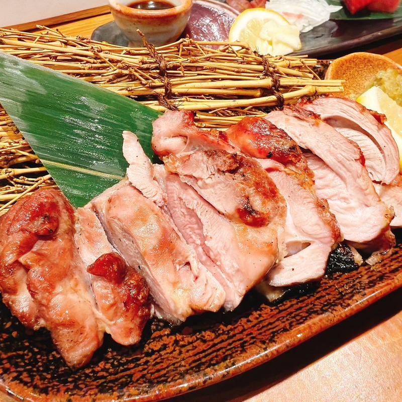 地鶏もも肉一枚焼き(炭焼き屋 ほむら)