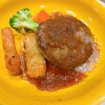 ビーフ100%粗挽き肉厚ステーキ風ハンバーグ(ガスト 広島大芝店 )