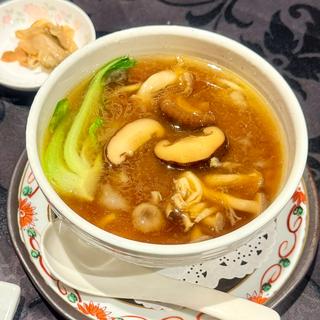 楊貴妃コース きのことフカヒレのあんかけそば(中国料理 古稀殿)