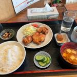 鶏唐揚げ定食 ご飯大盛り(家族亭)