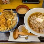 いろどり天丼  藪そばセット