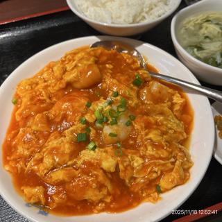 エビと玉子のチリソース炒め(錦秀菜館 神保町店)
