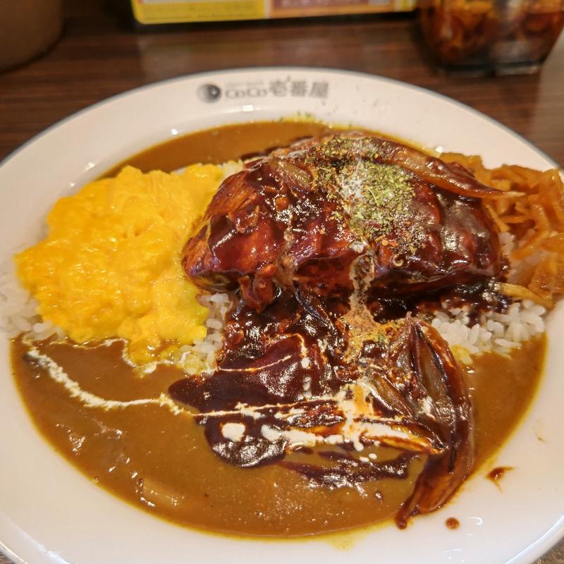 ホロ肉ドカンとデミグラスカレー＋きのこ＋スクランブルエッグ(CoCo壱番屋 JR石川町駅南口店)