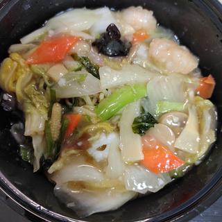 海鮮あんかけ焼きそば(【24時間営業】中華居酒屋 食べ放題 酔笑酒場 渋谷店)