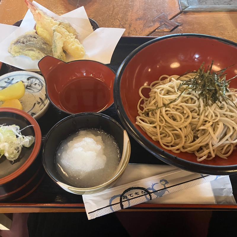 天付きおろしそば(西金砂そばの郷そば工房)