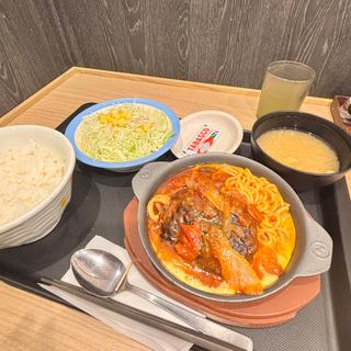 西条てっぱんナポリタンハンバーグ定食(松屋 渋谷清水橋店 )