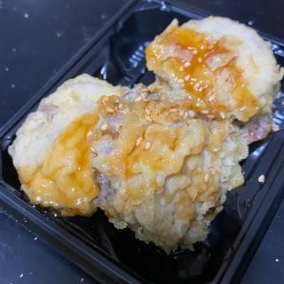 茄子の肉挟み天甘酢あんかけ