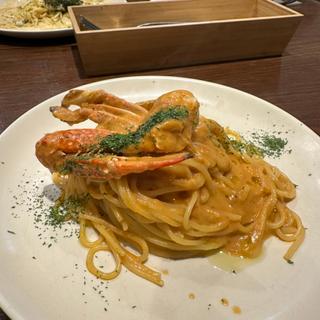 渡り蟹のトマトクリームパスタ(めがね食堂 a la gri)