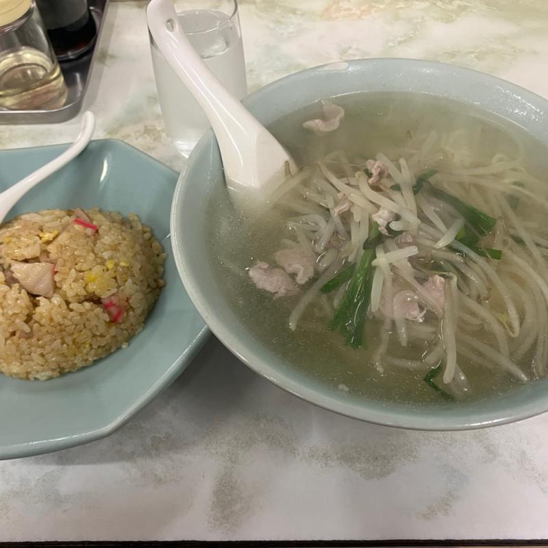 塩ラーメン半チャーハン(やまみち飯店一般食堂 )