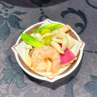 楊貴妃コース　海老と野菜の塩味炒め(中国料理 古稀殿)