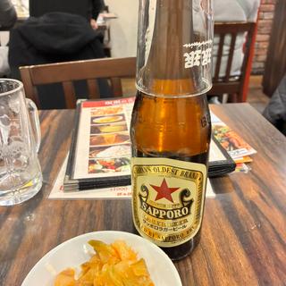 サッポロラガー（赤星）中瓶(珉珉 桃山店 （みんみん）)