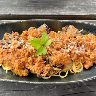 茄子と飯能黒まいたけのボロネーゼ(古民家ひらぬま)