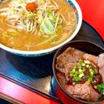 味噌ラーメン 米沢牛丼(キンクマ)