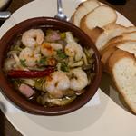 海老ときのこの具沢山アヒージョ(バゲット付き