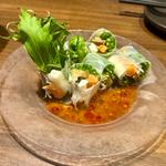 サーモンとクリームチーズの生春巻き