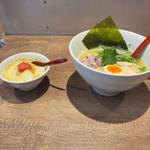 白らぁめんと明太チーズリゾット