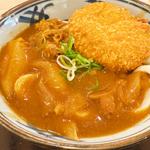 牛肉カレーうどん＆牛肉コロッケ