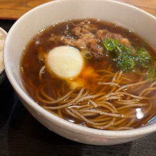 温玉牛すき肉蕎麦（温）(浅草橋 百そば)