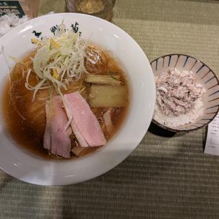 鴨ラーメン鴨チャーマヨ丼(らーめん鴨to葱　イイトルミネ新宿店)