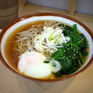 朝そば　温玉・ほうれん草(そばの神田東一屋 本店 )