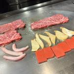 近江牛とオマール海老の金箔コース