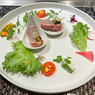 近江牛とオマール海老の金箔コース(近江牛専門店 れすとらん 松喜屋 本店 （マツキヤ）)