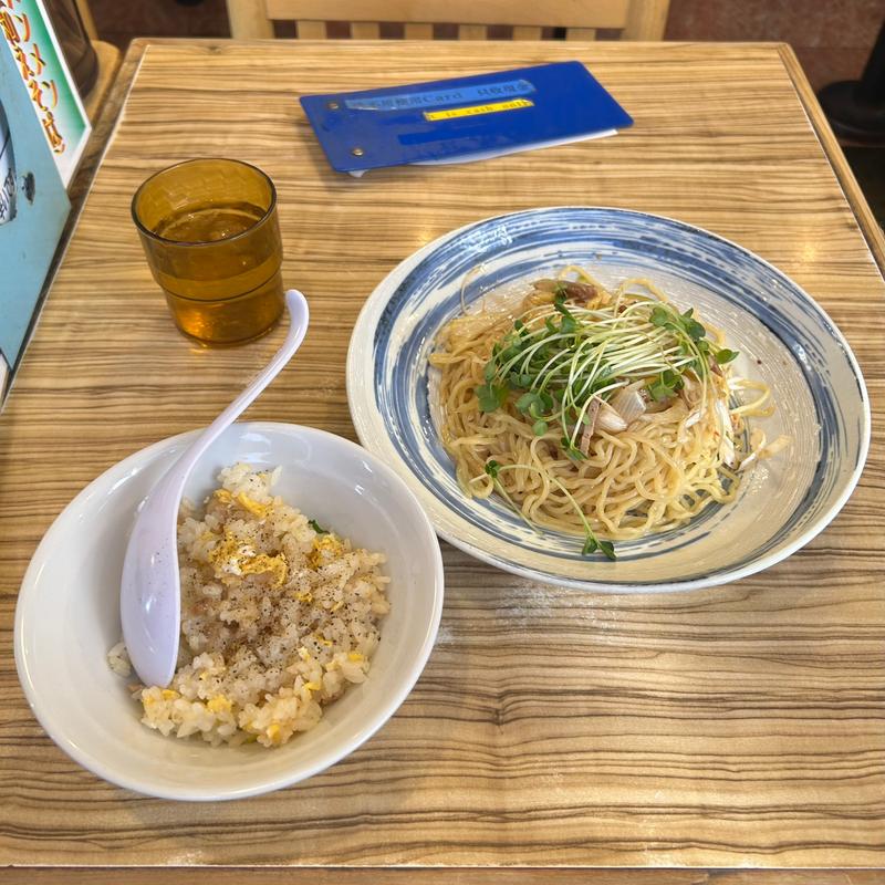 汁なしネギラーメン+半チャーハン(宝龍 （ホウリュウ）)