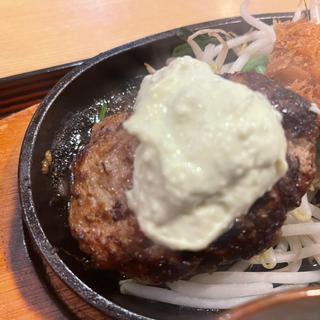 ワサマヨハンバーグとヒレカツセット(武州うどんあかね&みどりダイニング)