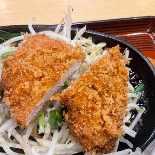 ワサマヨハンバーグとヒレカツセット