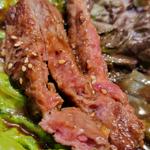 ステーキ定食(焼肉 龍 新橋駅前店)