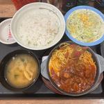 西条てっぱんナポリタンハンバーグ定食(松屋 国立店（マイカリー食堂併設）)