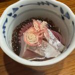 カンパチと明石タコのもずく酢(よもぎ)