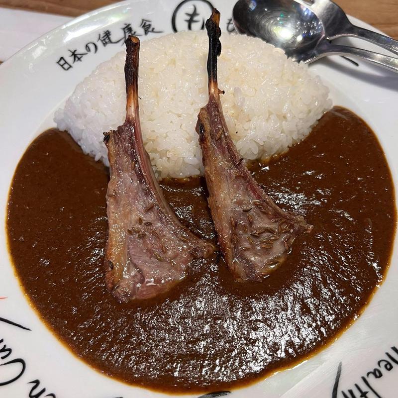 骨付きラムカレー(もうやんカレー 下北沢店)