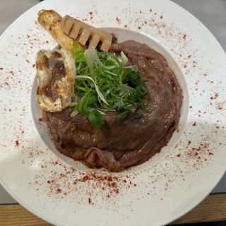 黒毛和牛の牛すき風あえそば（卵黄飯割り付き）(中華蕎麦 瑞山)