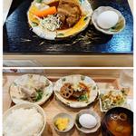 2種盛り定食しょうゆ&塩ご飯大盛り+角煮単品1品みそ