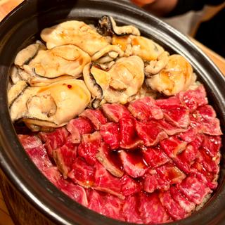 牡蠣と肉土鍋ご飯(焼肉ホルモン こたろう 尾張旭渋川店)