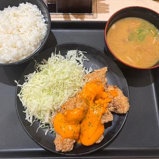 コチュマヨ唐揚げ定食(5個) 豚汁セット(松のや 中野坂上店)