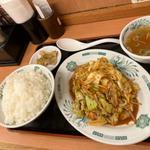 バクダン炒め定食 ライス大盛(日高屋 小田急マルシェ永山店 )