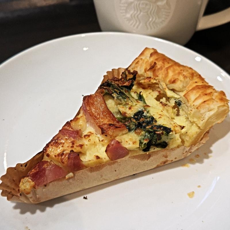 ベーコンとほうれん草のキッシュ(スターバックスコーヒー 港南台バーズ店)