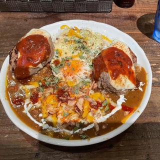 Wハンバーグカレー