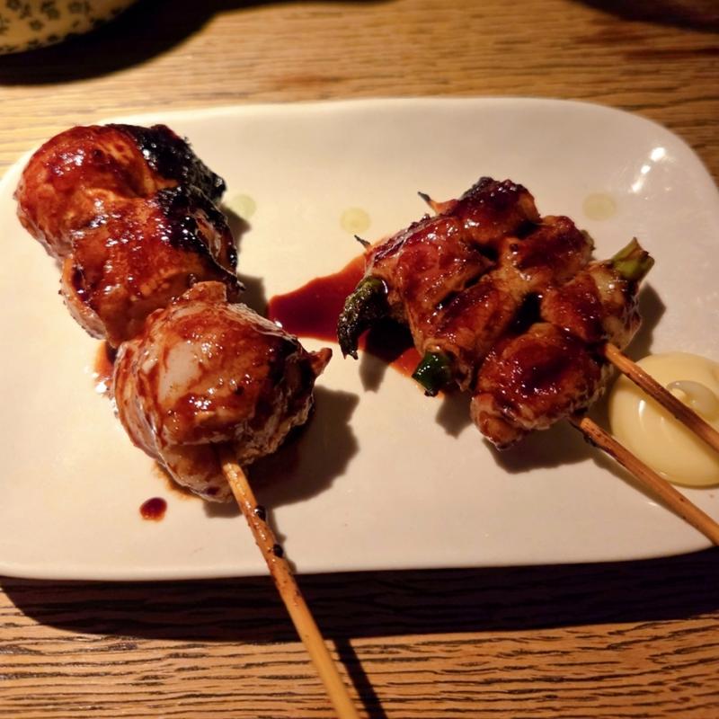 うずら豚巻  アスパラ豚巻(鶏卸直営 朝びき専門 八金 高槻店)