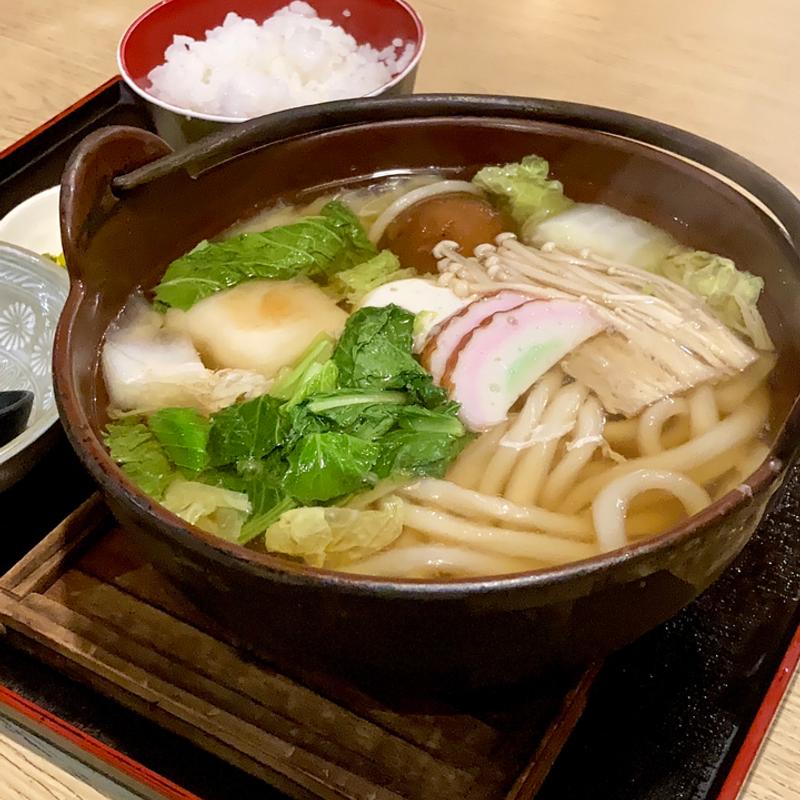 鍋焼きうどん定食(手打ちうどん 坂出 )