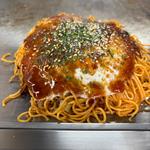 肉玉唐辛子麺（イカ天入り）(お好み焼き 海喜)